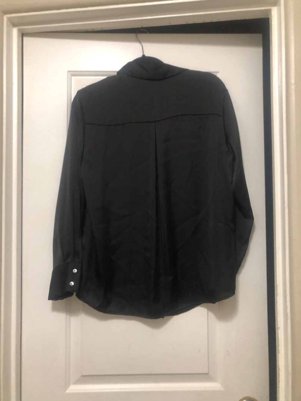 Stradivarius satin shirt in black Size XS NWT - Picture 4 of 6